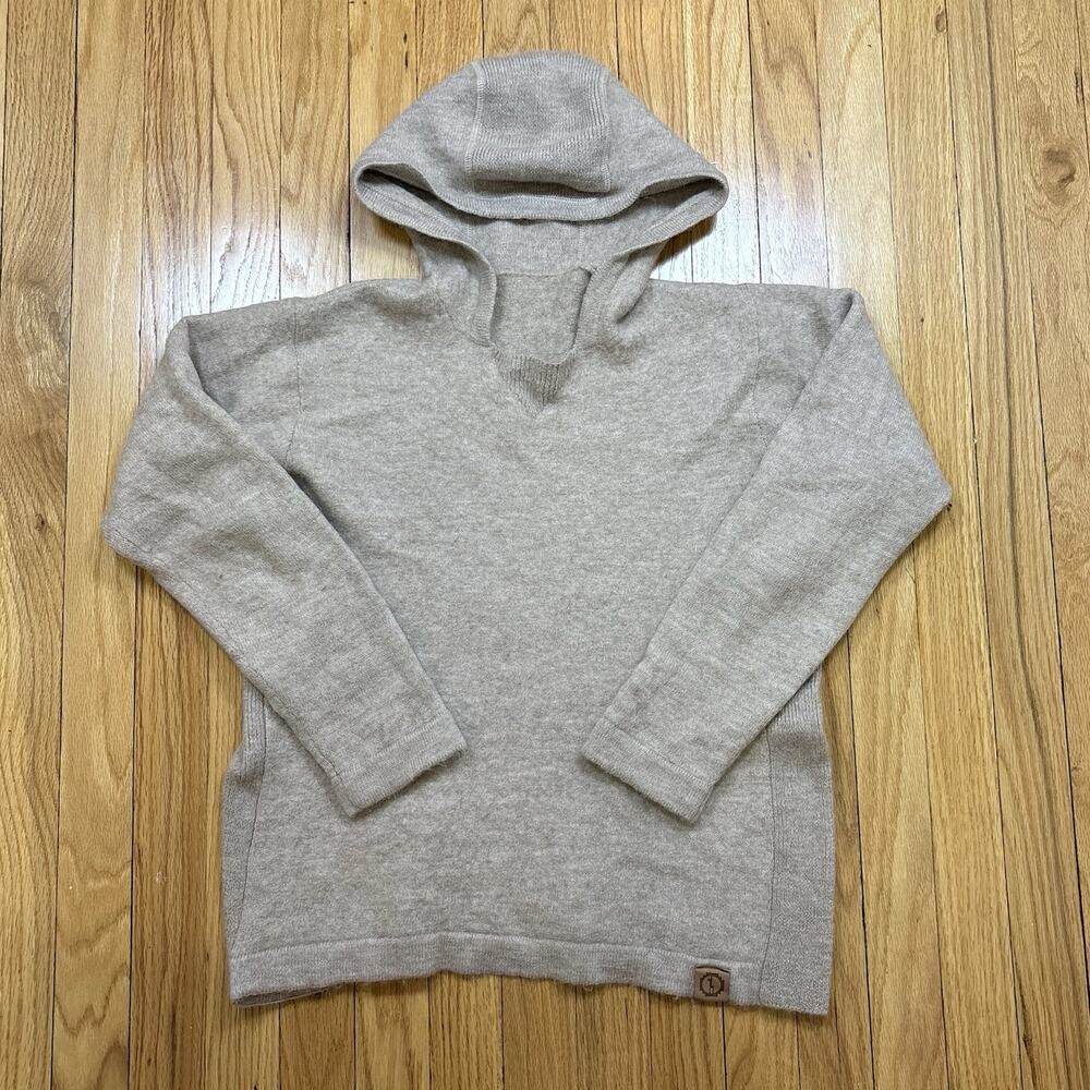 Women's Hooded Knit Sweater - Oatmeal